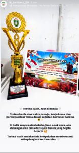 Tim Drumband TK Kartika XX-39 Parepare Raih Juara Harapan 1 Karnaval HUT RI ke-81