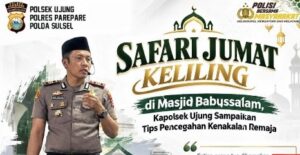 Safari Jumat Keliling di Masjid Babussalam, Kapolsek Ujung Ajak Masyarakat Cegah Kenakalan Remaja